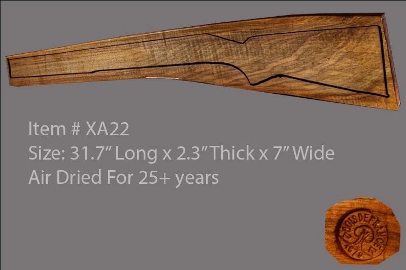 French Walnut Rifle Blank (#XA22)