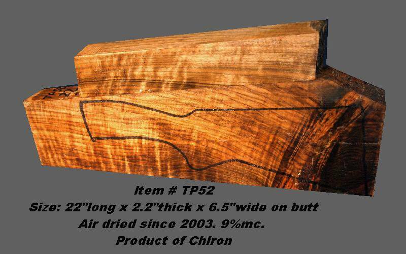 Turkish Walnut Shotgun Blank (#TP52)