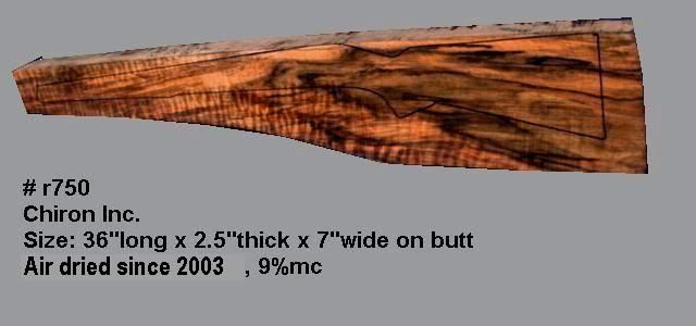 Turkish Walnut Rifle Blank (#R750)