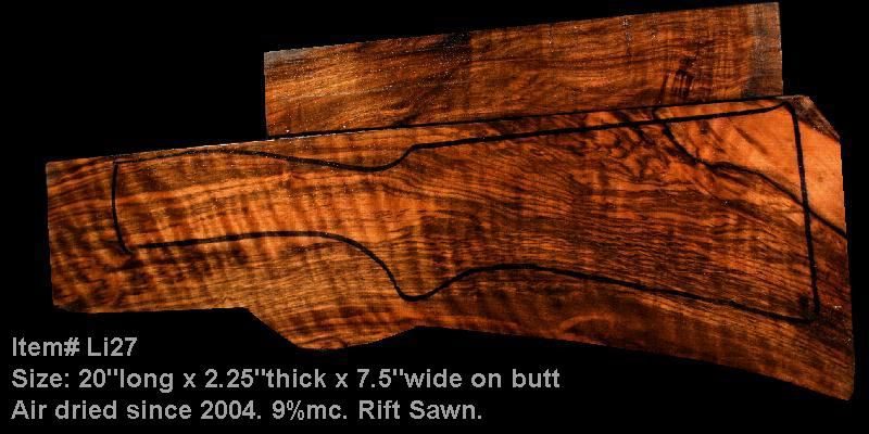 Turkish Walnut Shotgun Blank Set (#Li27)