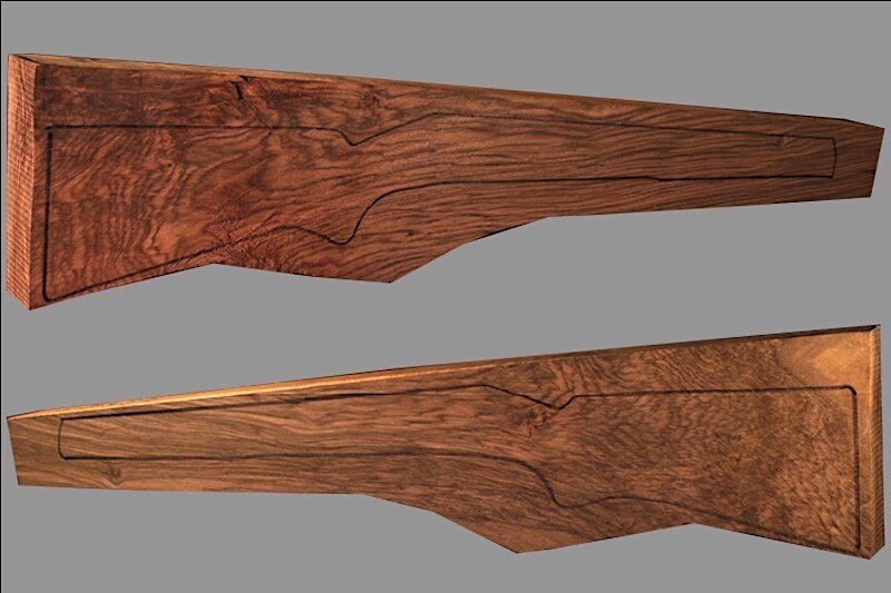 Exhibition Turkish Walnut Rifle Blank (#MU4)