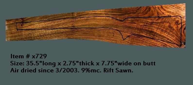 Turkish Walnut Rifle Blank (#x729)