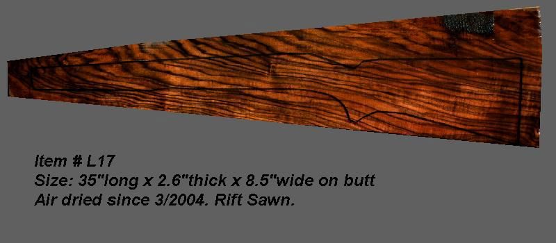 Turkish Walnut Rifle Blank (#L17)