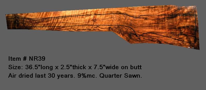 Exhibition French Walnut Rifle Blank (#NR39)