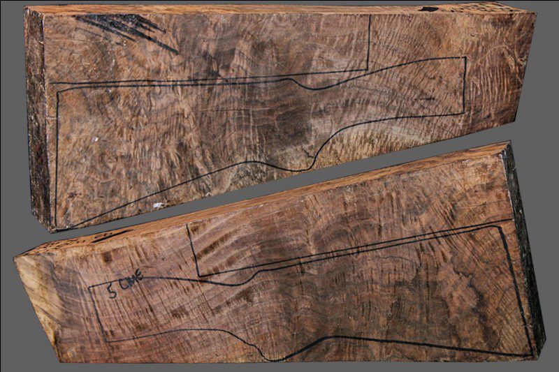 Exhibition Claro Walnut Shotgun Blank (#CL38)
