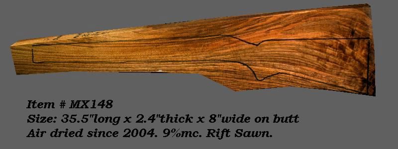 Turkish Walnut Rifle Blank (#MX148)
