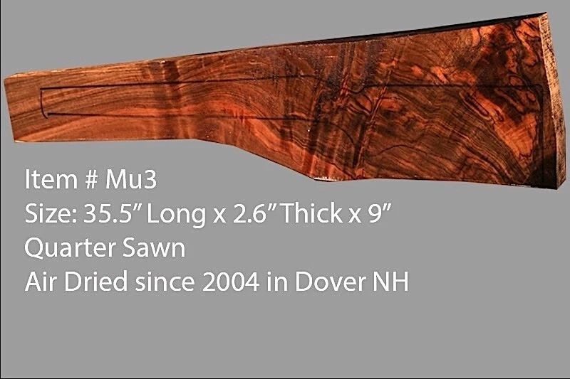 Exhibition Turkish Walnut Rifle Blank (#MU3)