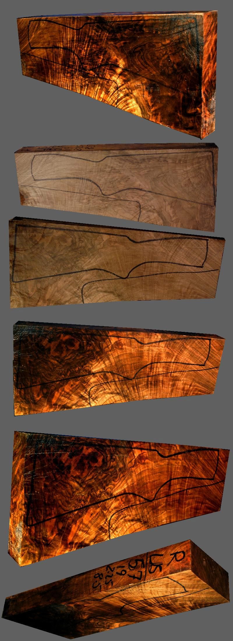 Exhibition Turkish Walnut Shotgun Blank (#US57)