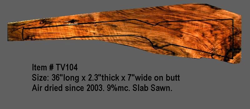 Turkish Walnut Rifle Blank (#TV104)