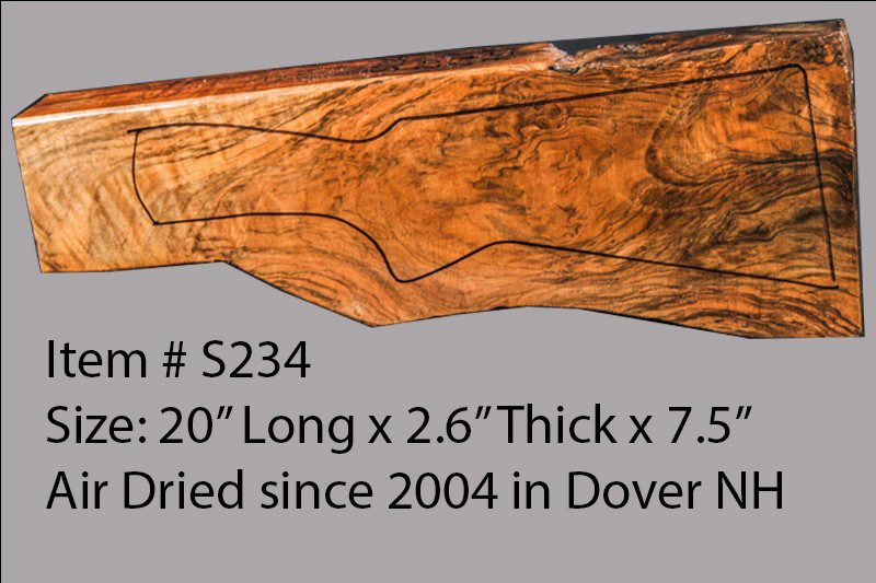 Turkish Walnut Shotgun Blank (#S234)