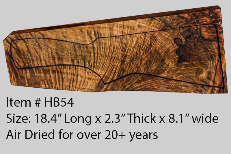 Exhibition Turkish Walnut Shotgun Blank (#HB54)