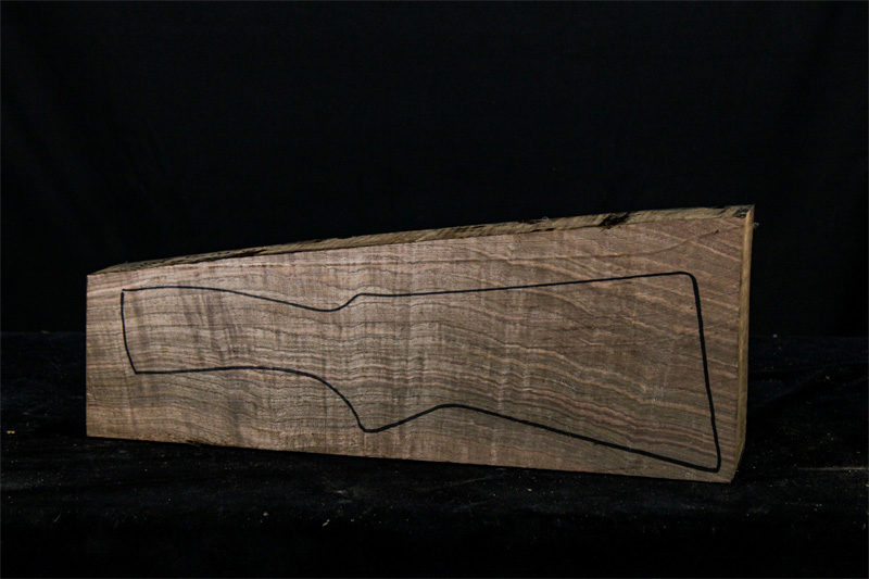 Turkish Walnut Shotgun Blank (#hb84)