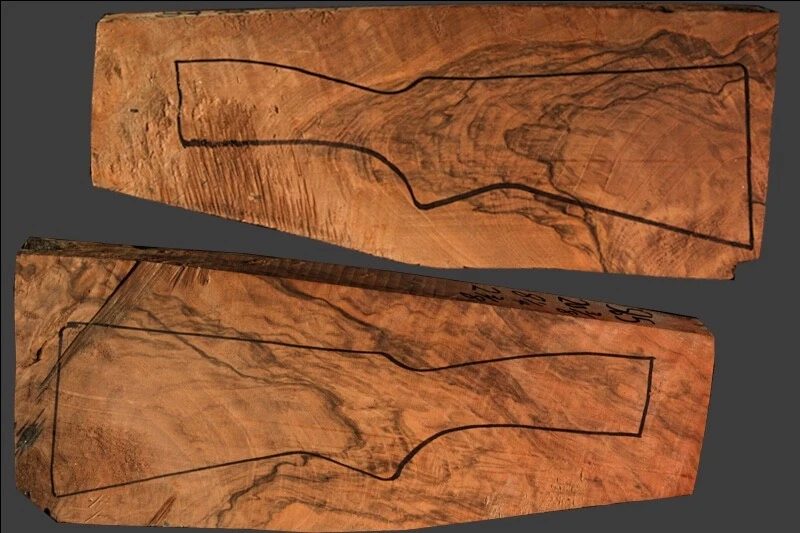 Turkish Walnut Shotgun Blank Set (#sb5)