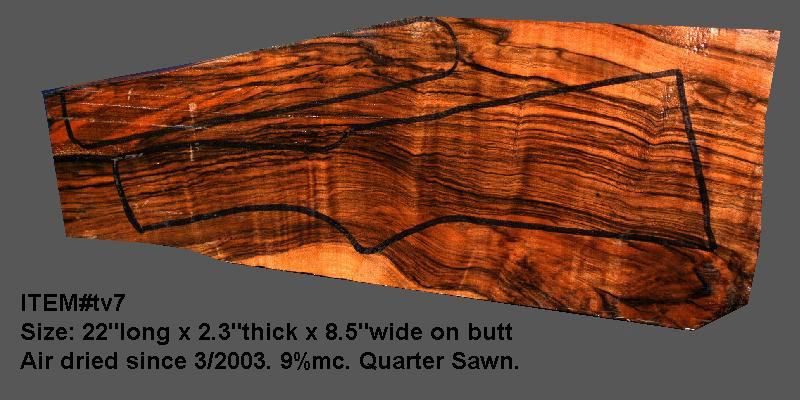 Turkish Walnut Shotgun Blank Set (#tv7)