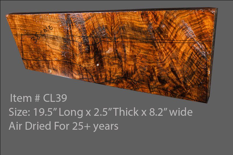 Exhibition Claro Walnut Shotgun Blank (#CL39)