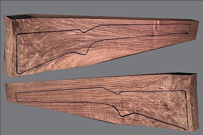 Turkish Walnut Rifle Blank (#JA53)