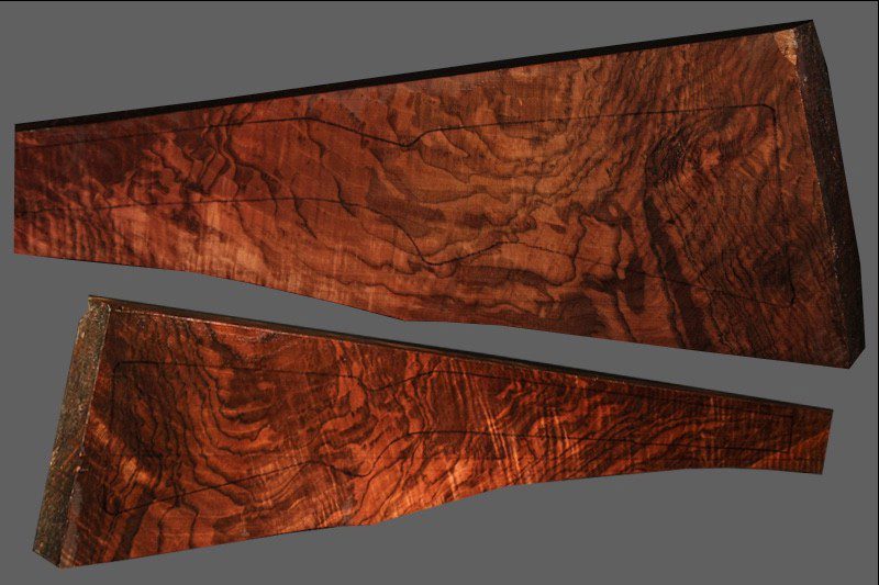 Exhibition Turkish Walnut Rifle Blank (#JA60)