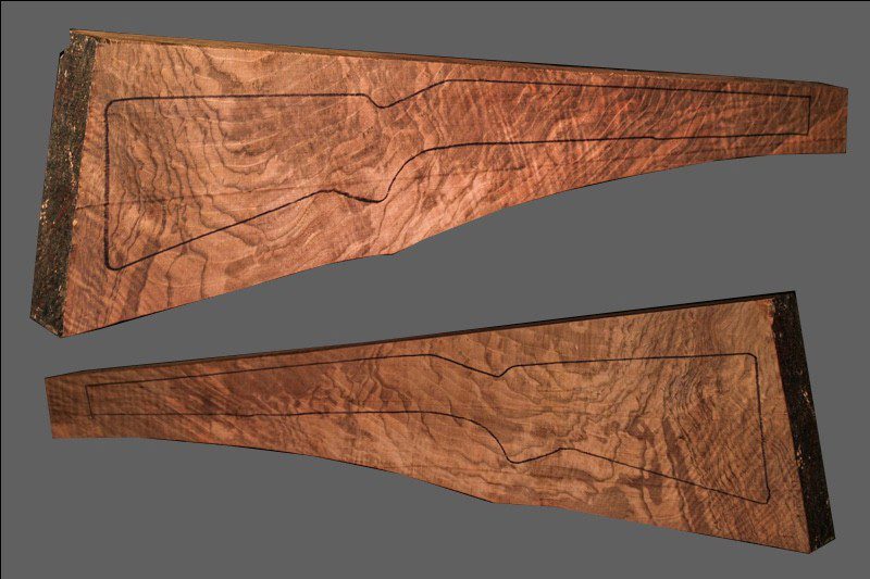 Exhibition Turkish Walnut Rifle Blank (#JA60)