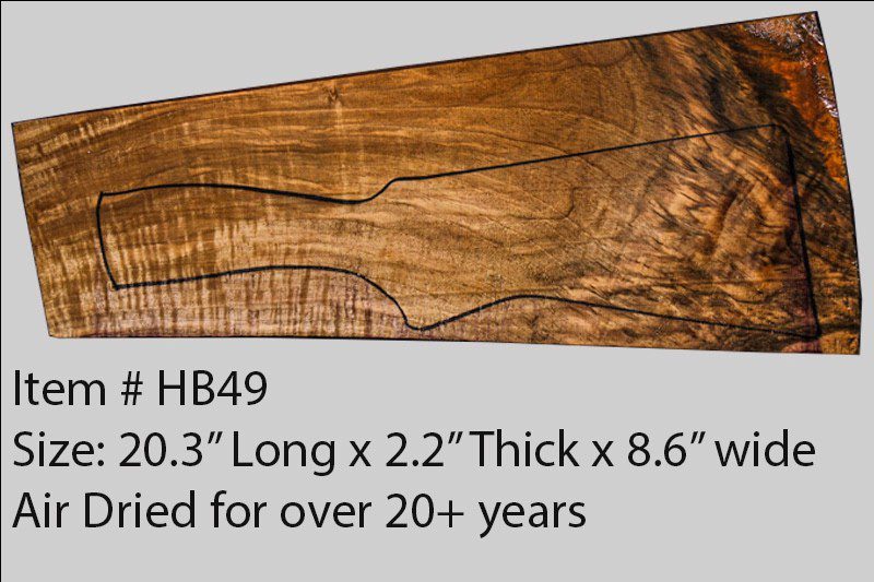 Turkish Walnut Shotgun Blank (#HB49)