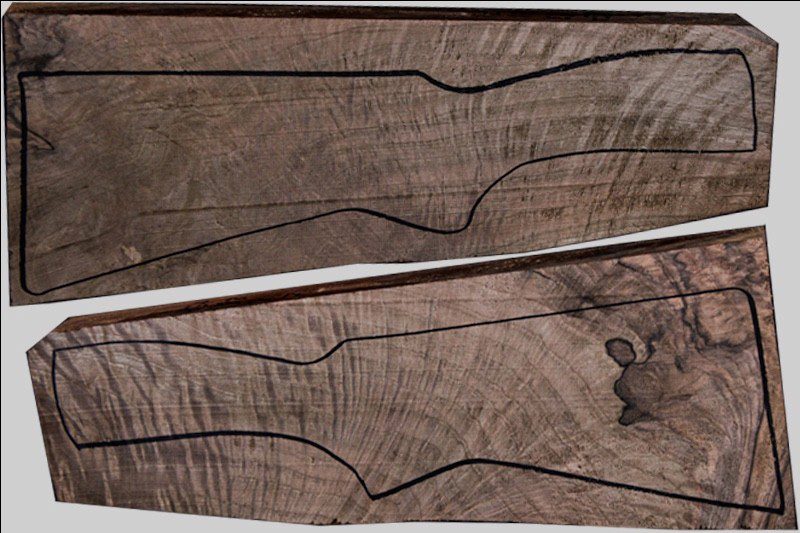 Exhibition Turkish Walnut Shotgun Blank (#HB54)