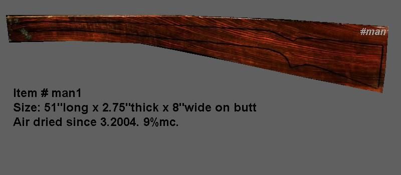 Turkish Walnut Mannlicher Blank (#MAN1)