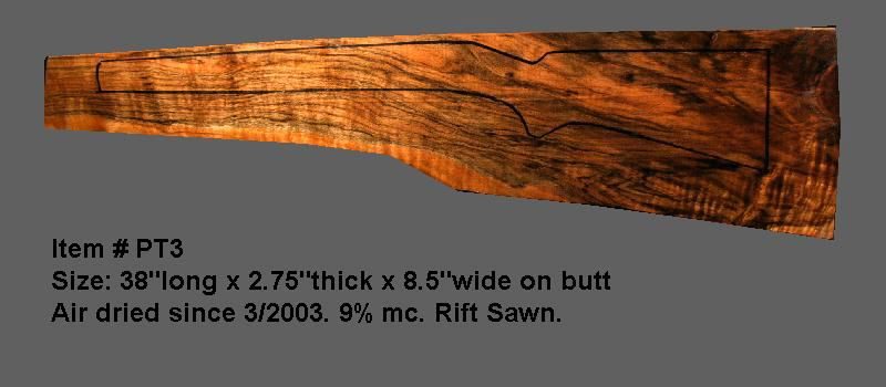 Turkish Walnut Rifle Blank $750) (#PT3)