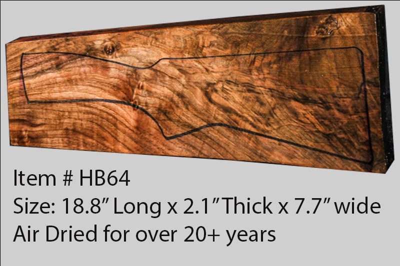 Turkish Walnut Shotgun Blank (#HB64)