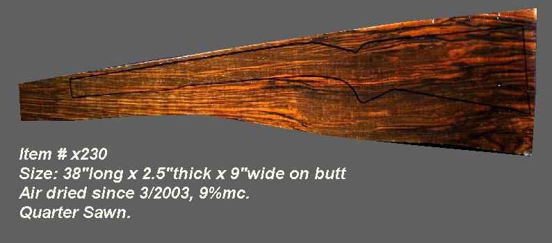 Turkish Walnut Rifle Blank (#x230)