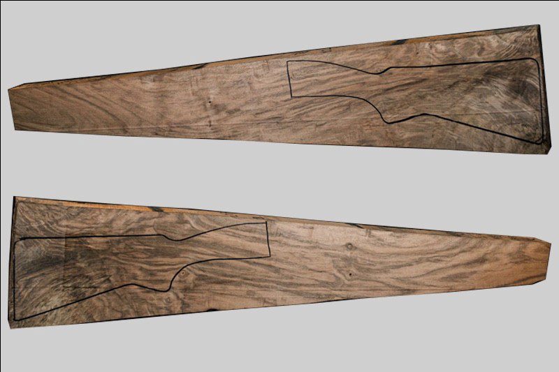 Turkish Walnut Shotgun Blank (#JA42)