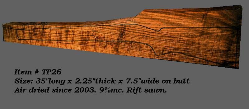 Turkish Walnut Rifle Blank (#TP26)