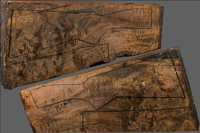 Exhibition Claro Walnut Shotgun Blank (#CL34)