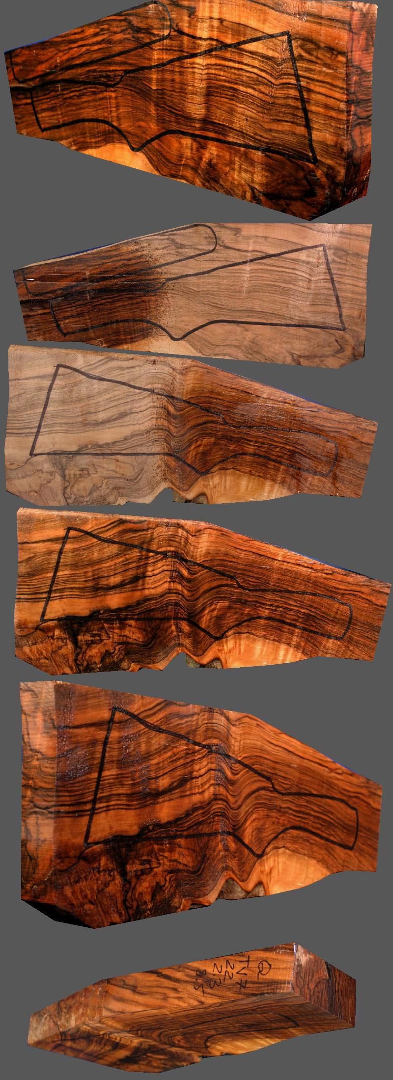 Turkish Walnut Shotgun Blank Set (#tv7)