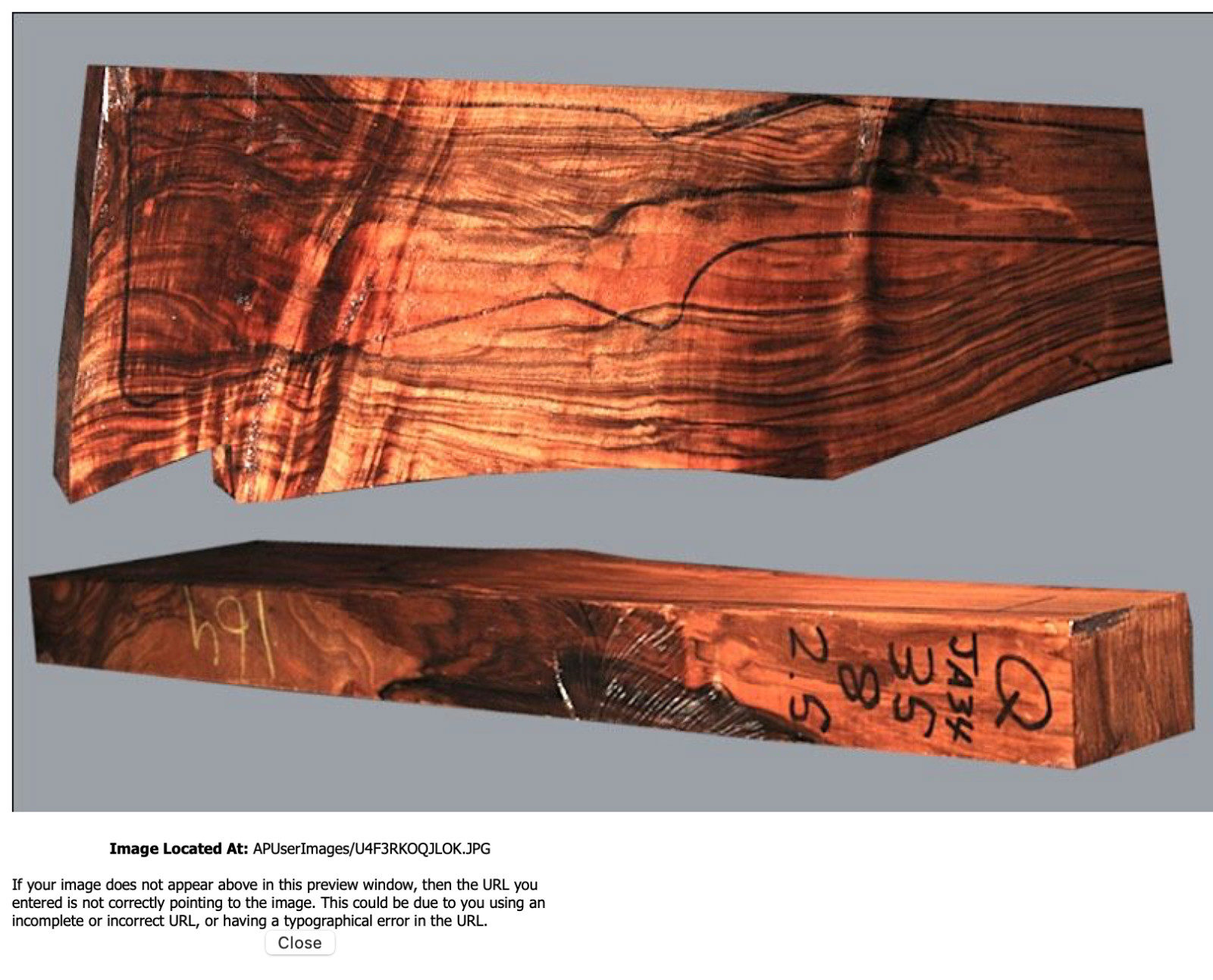 Turkish Walnut Rifle Blank (#JA34)