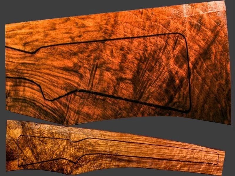Exhibition Turkish Walnut Rifle Blank (#JA2)