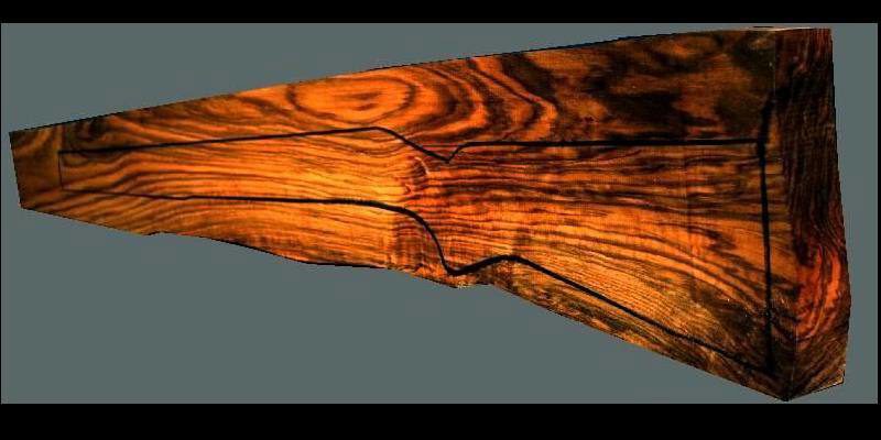 Turkish Walnut Rifle Blank (#MX64)