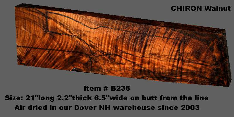Exhibition Turkish Walnut Shotgun Blank (#B238)