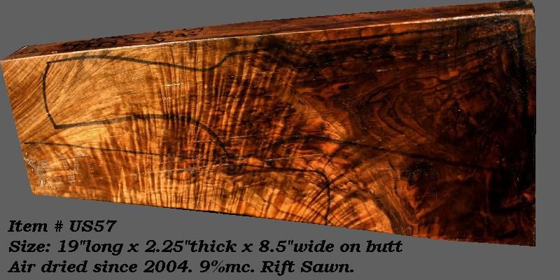 Exhibition Turkish Walnut Shotgun Blank (#US57)