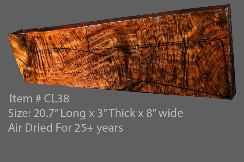 Exhibition Claro Walnut Shotgun Blank (#CL38)