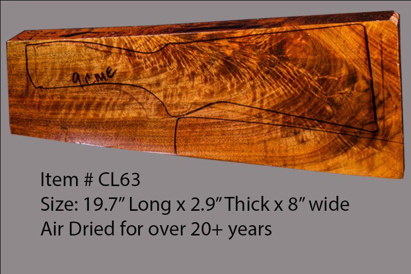Exhibition Claro Walnut Shotgun Blank (#CL63)
