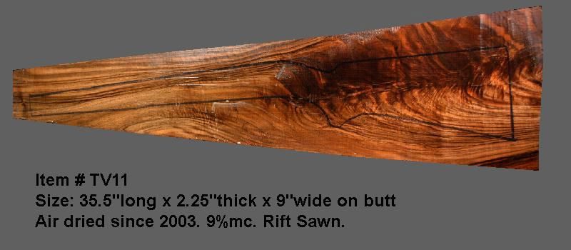 Turkish Walnut Rifle Blank (#TV11)